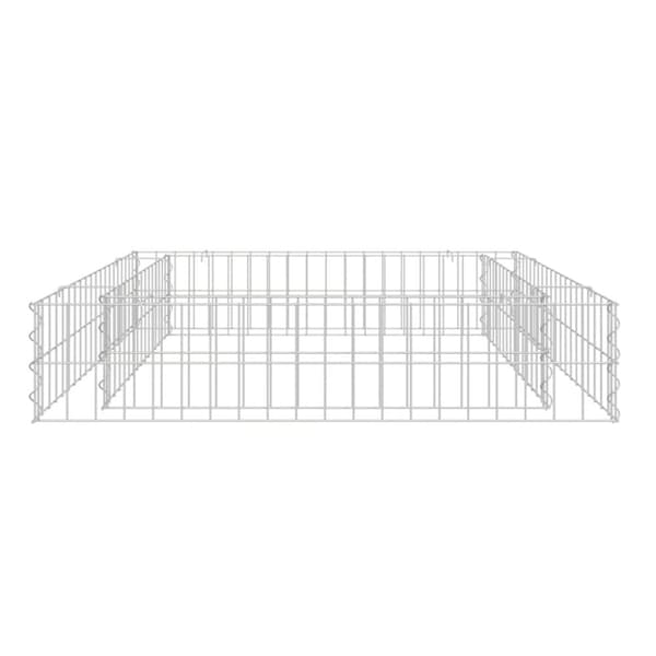 vidaXL Planteringsgabion upphöjd galvaniserat stål 100x100x20 cm -  Krukor & odlingslådor