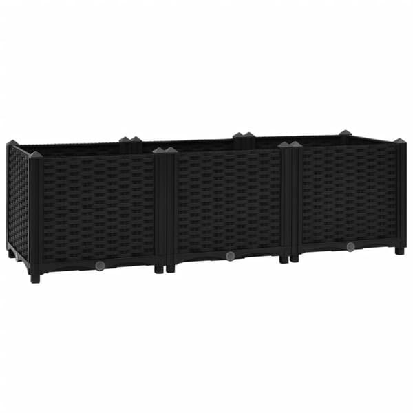 vidaXL Korotettu kukkalaatikko 120x40x38 cm polypropeeni - Kukkaruukut & istutuslaatikot