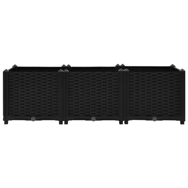 vidaXL højbed 120x40x38 cm polypropylen - Plantekrukker