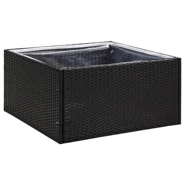 vidaXL Odlingslåda svart 80x80x40 cm konstrotting -  Krukor & odlingslådor