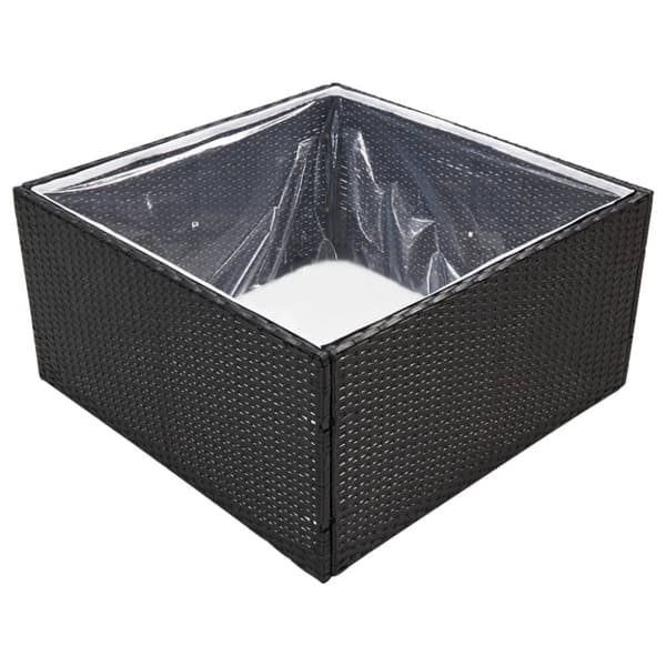vidaXL Odlingslåda svart 80x80x40 cm konstrotting -  Krukor & odlingslådor