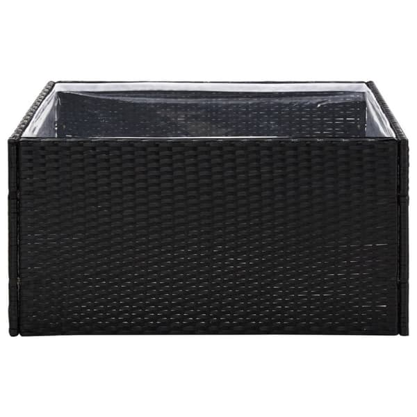 vidaXL Odlingslåda svart 80x80x40 cm konstrotting -  Krukor & odlingslådor