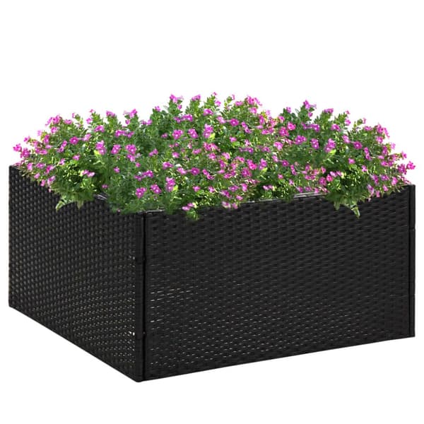 vidaXL Odlingslåda svart 80x80x40 cm konstrotting -  Krukor & odlingslådor