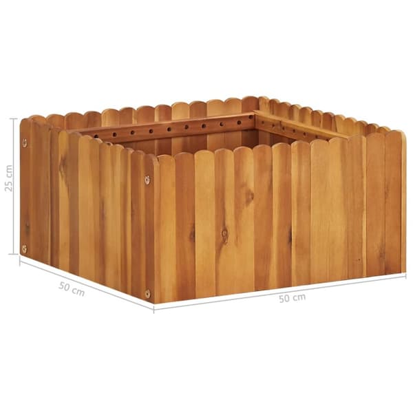 vidaXL Odlingslåda upphöjd 50x50x25 cm massivt akaciaträ -  Krukor & odlingslådor