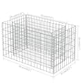 Miniatyrbild 9 av 9: vidaXL Planteringsgabion upphöjd galvaniserat stål 90x50x50 cm -  Krukor & odlingslådor