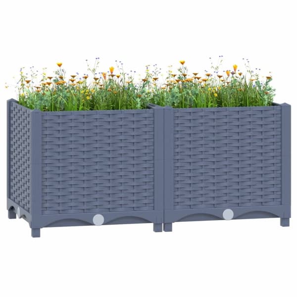 vidaXL højbed 80x40x38 cm polypropylen -  Plantekrukker