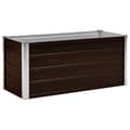 Miniatyrbillede 3 af 8: vidaXL hævet plantekasse 100x40x45 cm galvaniseret stål brun -  Plantekrukker