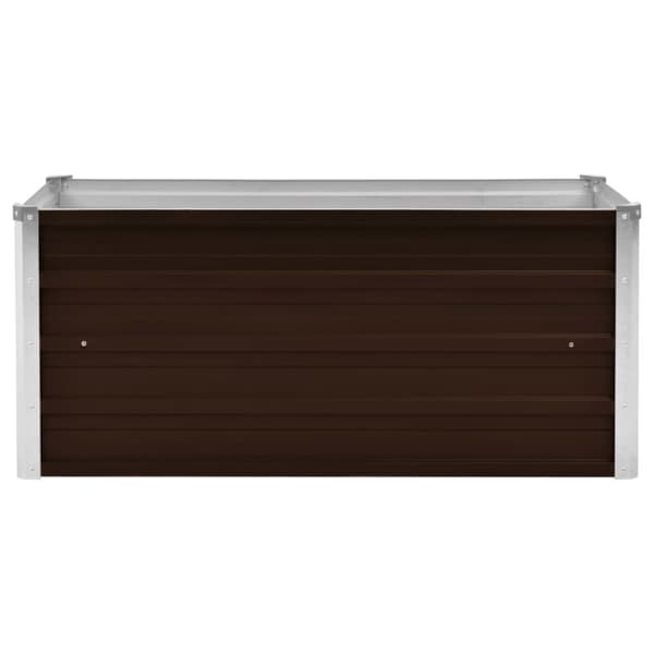 vidaXL hævet plantekasse 100x40x45 cm galvaniseret stål brun -  Plantekrukker