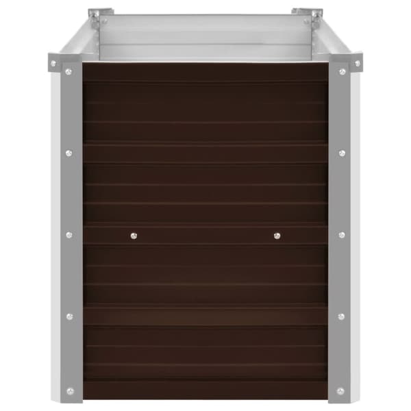 vidaXL hævet plantekasse 100x40x45 cm galvaniseret stål brun -  Plantekrukker