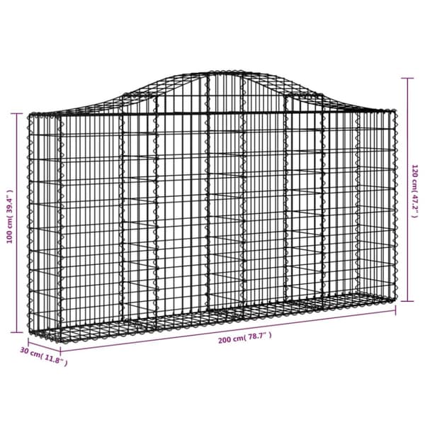 vidaXL Kaarevat kivikorit 2 kpl 200x30x100/120 cm galvanoitu rauta -  Kukkaruukut & istutuslaatikot
