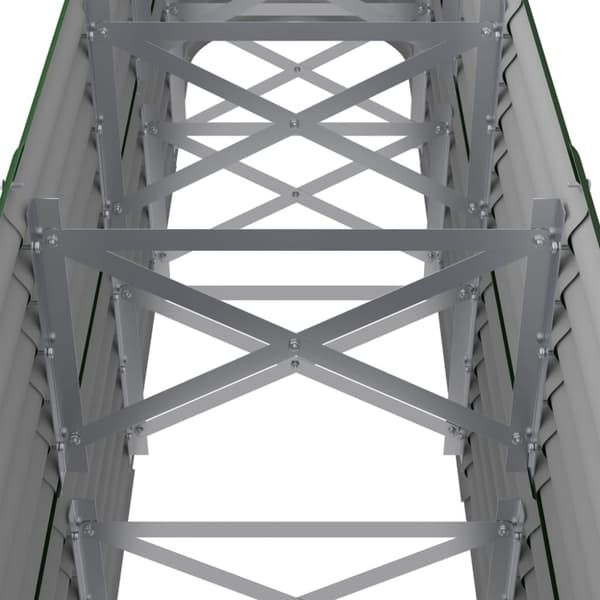 vidaXL plantekasse 224x40x68 cm pulverlakeret stål grøn - Plantekrukker