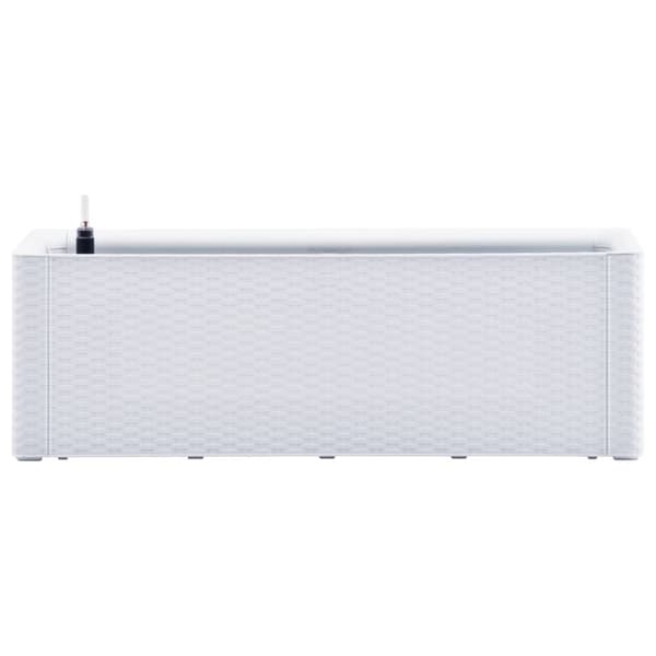 vidaXL Upphöjd odlingslåda med självbevattning vit 100x43x33 cm -  Krukor & odlingslådor