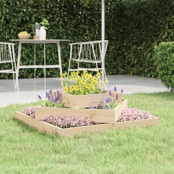 vidaXL Odlingslåda 83x83x27 cm massiv furu -  Krukor & odlingslådor