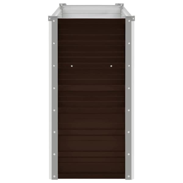 vidaXL hævet plantekasse 160x40x77 cm galvaniseret stål brun -  Plantekrukker