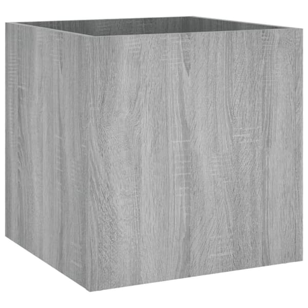 vidaXL Kukkalaatikko harmaa Sonoma 40x40x40 cm tekninen puu -  Kukkaruukut & istutuslaatikot