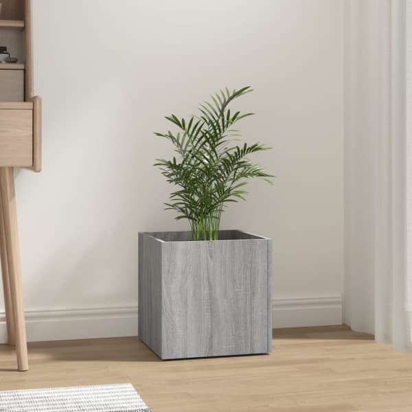 vidaXL Kukkalaatikko harmaa Sonoma 40x40x40 cm tekninen puu -  Kukkaruukut & istutuslaatikot