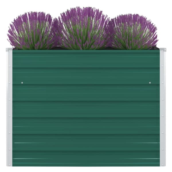 vidaXL hævet havekasse 100 x 100 x 77 galvaniseret stål grøn -  Plantekrukker