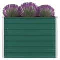 Miniatyrbillede 1 af 7: vidaXL hævet havekasse 100 x 100 x 77 galvaniseret stål grøn -  Plantekrukker