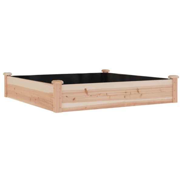 vidaXL Odlingslåda med foder 120x120x25 cm massivt granträ - Krukor & odlingslådor