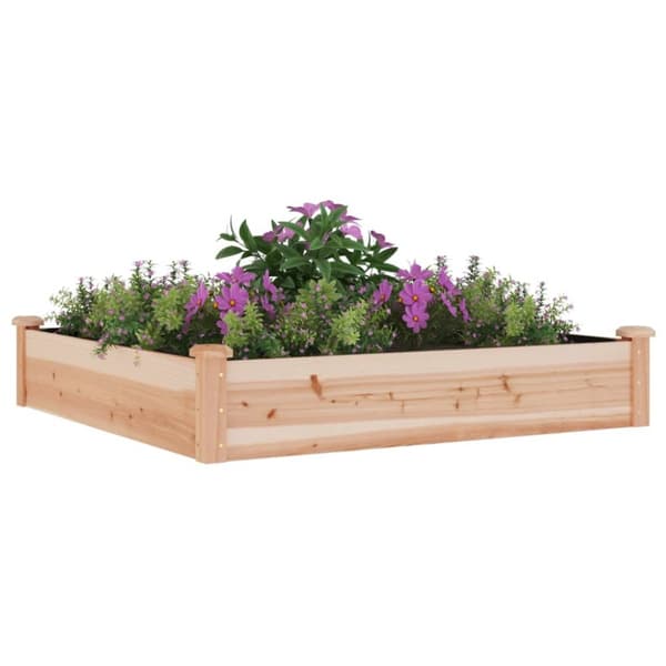 vidaXL Odlingslåda med foder 120x120x25 cm massivt granträ - Krukor & odlingslådor