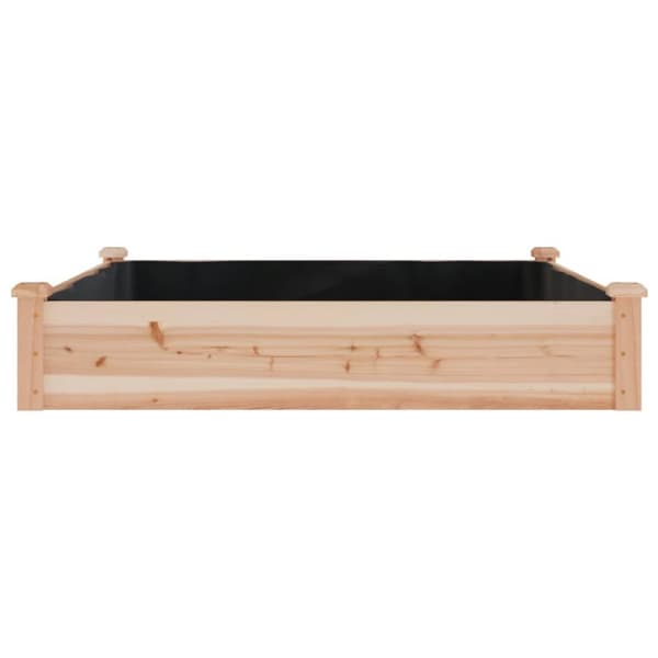 vidaXL Odlingslåda med foder 120x120x25 cm massivt granträ - Krukor & odlingslådor