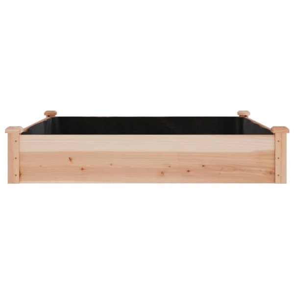 vidaXL Odlingslåda med foder 120x120x25 cm massivt granträ - Krukor & odlingslådor