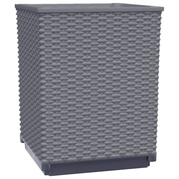 vidaXL Kukkalaatikot 2 kpl tummanharmaa 30x30x37 cm polypropeeni -  Kukkaruukut & istutuslaatikot