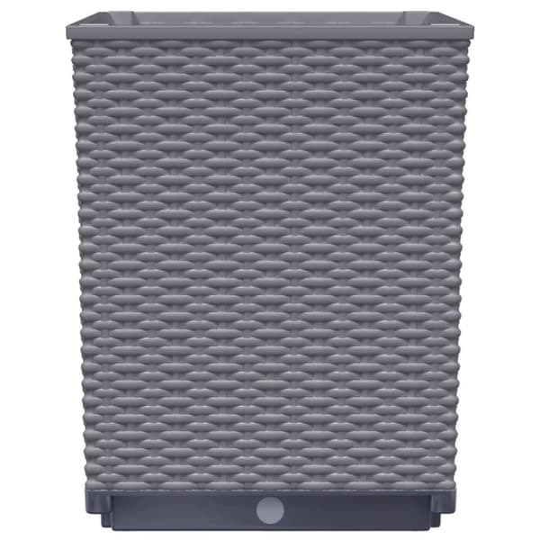 vidaXL Kukkalaatikot 2 kpl tummanharmaa 30x30x37 cm polypropeeni -  Kukkaruukut & istutuslaatikot