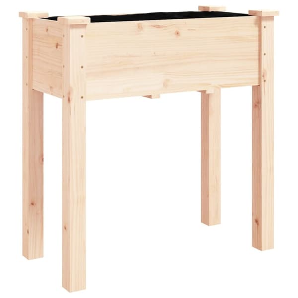 vidaXL plantekasse med foring 71x37x80 cm massivt fyrretræ -  Plantekrukker