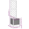 Miniatyrbillede 9 af 9: vidaXL plantekasse med espalier 40x40x136 cm PP lysegrå -  Plantekrukker
