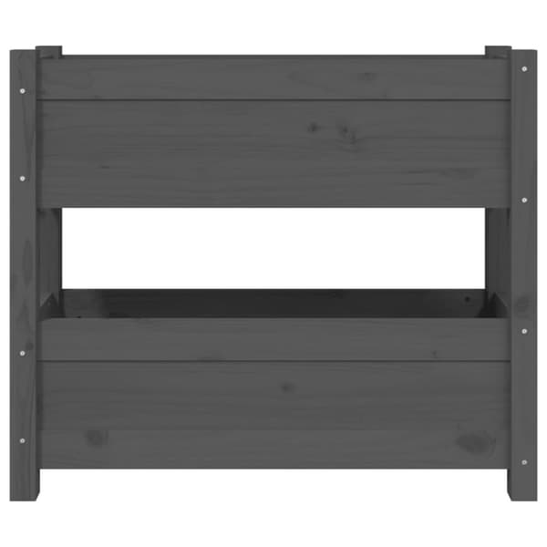 vidaXL Kukkalaatikko harmaa 77x25x66 cm täysi mänty -  Kukkaruukut & istutuslaatikot
