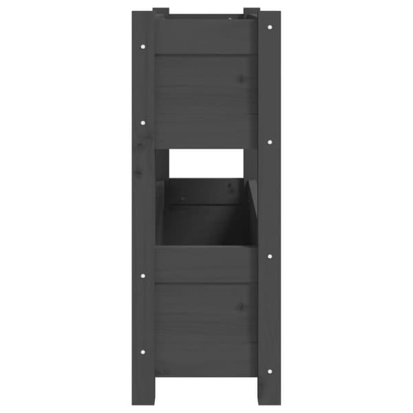 vidaXL Kukkalaatikko harmaa 77x25x66 cm täysi mänty -  Kukkaruukut & istutuslaatikot