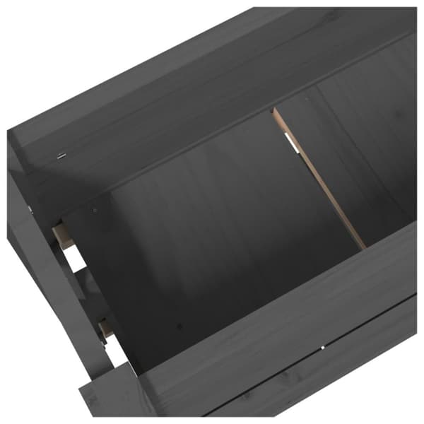 vidaXL Kukkalaatikko harmaa 77x25x66 cm täysi mänty -  Kukkaruukut & istutuslaatikot