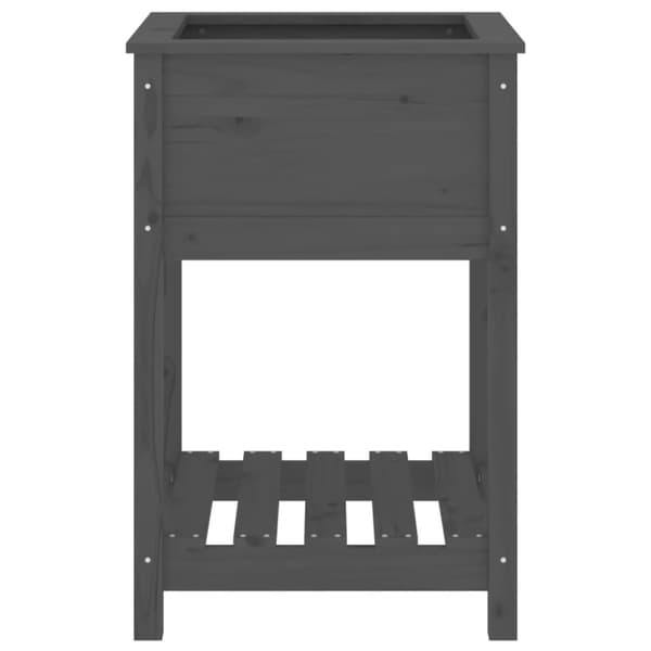 vidaXL Kukkalaatikko hyllyllä harmaa 54x54x81 cm täysi mänty -  Kukkaruukut & istutuslaatikot