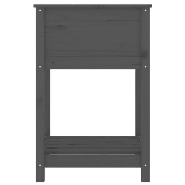 vidaXL Kukkalaatikko hyllyllä harmaa 54x54x81 cm täysi mänty -  Kukkaruukut & istutuslaatikot