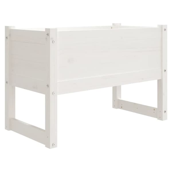 vidaXL Kukkalaatikko valkoinen 78x40x52 cm täysi mänty -  Kukkaruukut & istutuslaatikot