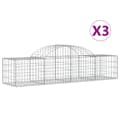 Pikkukuva 3 / 7: vidaXL Kaarevat kivikorit 3 kpl 200x50x40/60 cm galvanoitu rauta -  Kukkaruukut & istutuslaatikot