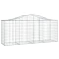 Miniatyrbild 3 av 6: vidaXL Gabion bågformad 200x50x80/100 cm galvaniserat järn -  Krukor & odlingslådor