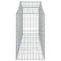 Miniatyrbild 5 av 6: vidaXL Gabion bågformad 200x50x80/100 cm galvaniserat järn -  Krukor & odlingslådor
