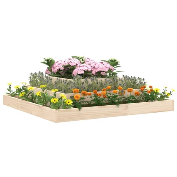 vidaXL Odlingslåda 110x110x27 cm massiv furu - Krukor & odlingslådor