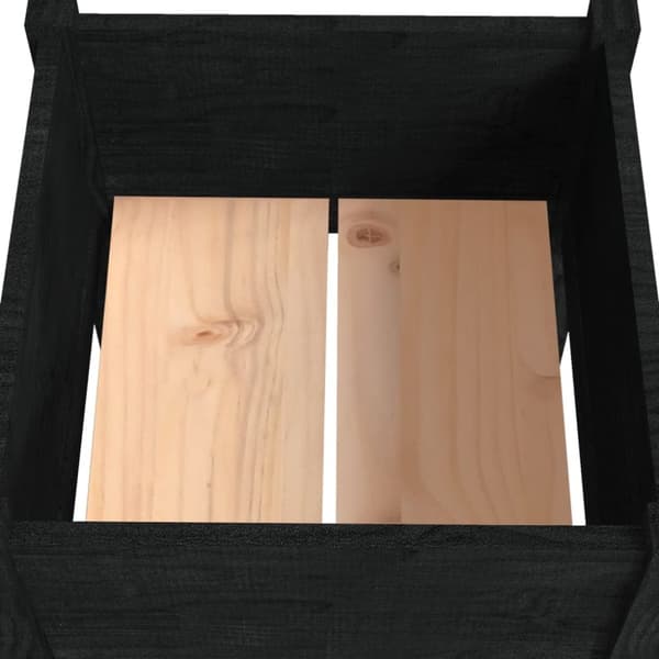 vidaXL plantekasse 40x40x70 cm massivt fyrretræ sort -  Plantekrukker