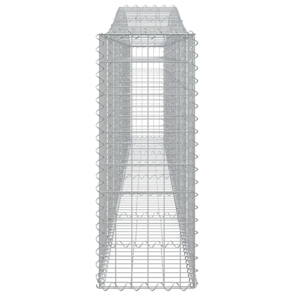 vidaXL Kaareva kivikori 400x30x80/100 cm galvanoitu rauta -  Kukkaruukut & istutuslaatikot