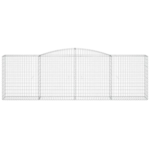 vidaXL Kaareva kivikori 400x50x120/140 cm galvanoitu rauta -  Kukkaruukut & istutuslaatikot