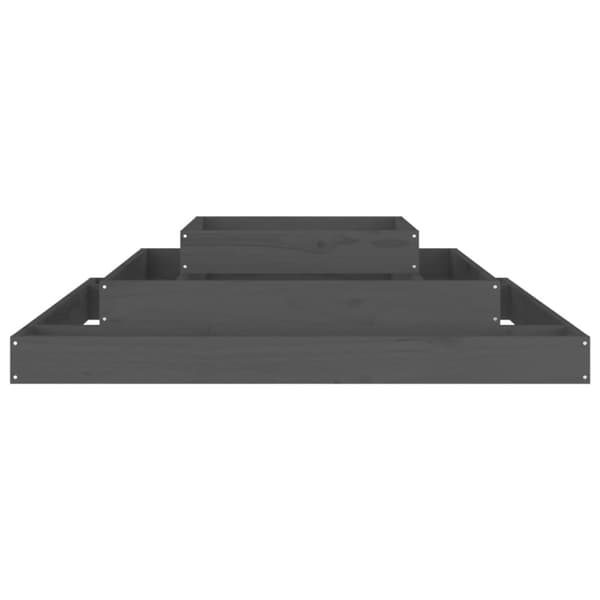 vidaXL plantekasse 110x110x27 cm massivt fyrretræ grå -  Plantekrukker