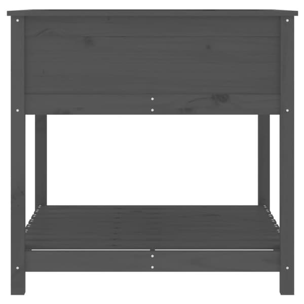 vidaXL Kukkalaatikko hyllyllä harmaa 82,5x82,5x81 cm täysi mänty -  Kukkaruukut & istutuslaatikot