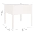 Pikkukuva 8 / 8: vidaXL Ulkokukkalaatikko valkoinen 70x70x70 cm täysi mänty -  Kukkaruukut & istutuslaatikot