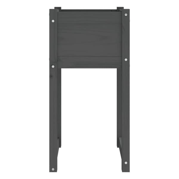 vidaXL plantekasse 40x40x81 cm massivt fyrretræ grå -  Plantekrukker