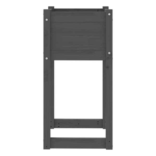vidaXL plantekasse 40x40x81 cm massivt fyrretræ grå -  Plantekrukker