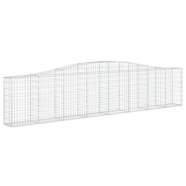 vidaXL buede gabionkurve 2 stk. 400x30x80/100 cm galvaniseret jern -  Plantekrukker