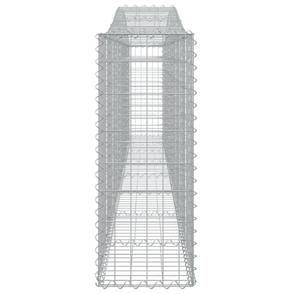 vidaXL buede gabionkurve 2 stk. 400x30x80/100 cm galvaniseret jern - Plantekrukker
